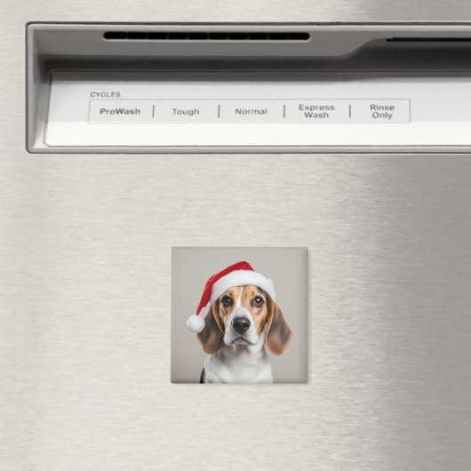 Aimant Noël beagle (In Situ (Lave-vaisselle))