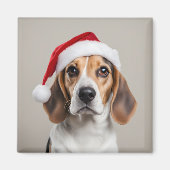 Aimant Noël beagle (Devant)