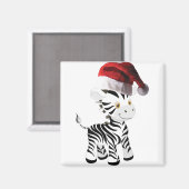 Aimant noël bébé zèbre (Recto/Verso)