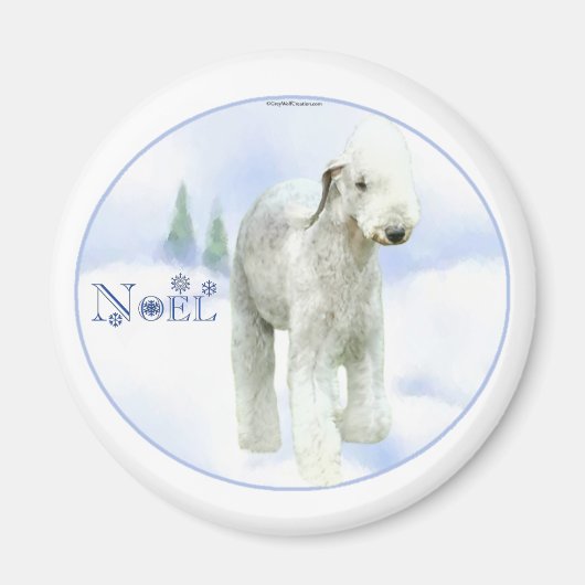 Aimant Noel Bedlington Terrier (Devant)