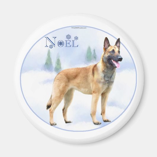 Aimant Noel Belge Malinois (Devant)