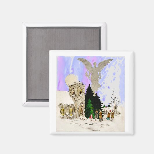 Aimant Noël blanc (Recto/Verso)