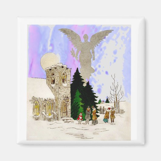 Aimant Noël blanc (Devant)