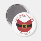 Aimant Noël calories Père Noël le ventre rouge costume (Recto/Verso)
