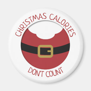 Aimant Noël calories Père Noël le ventre rouge costume