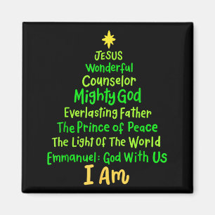 Aimant Noël chrétien Jésus Bible Noms Arbre de Noël Sh