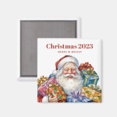 Aimant Noël classique de Jolly Santa Claus (Recto/Verso)