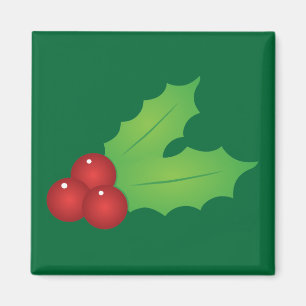 Aimant Noël classique Holly