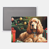 Aimant Noël Cocker Spaniel (Recto/Verso)