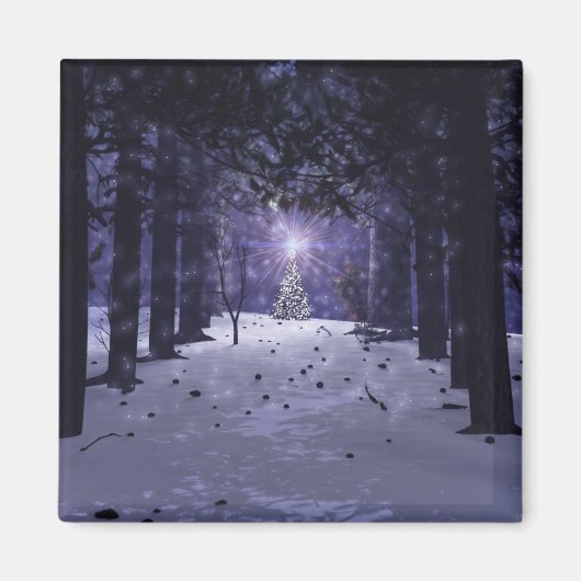 Aimant Noël dans l'aimant des pins (Devant)