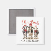 Aimant Noël dans les vaches rustiques de la grange à Sant (Recto/Verso)