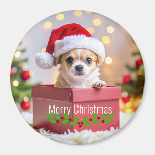 Aimant Noël de chiot Chihuahua