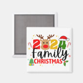 Aimant Noël de famille 2024 (Recto/Verso)