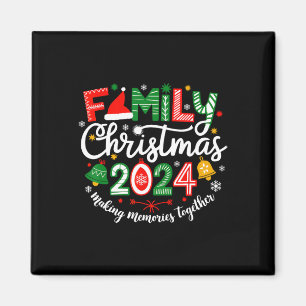 Aimant Noël de famille 2024 Rassembler les souvenirs Mat