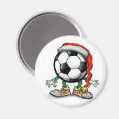 Aimant Noël de football (Recto/Verso)