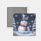 Aimant Noël de la forêt d'hiver (Recto/Verso)