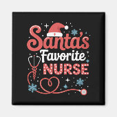 Aimant Noël de la infirmière préférée de Santa  (Devant)