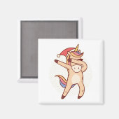 Aimant noël de la licorne (Recto/Verso)