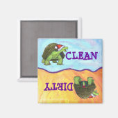 Aimant Noël de la tortue nocturne étoilée (Recto/Verso)