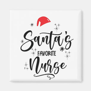 Aimant Noël de l'infirmière préférée de Santa