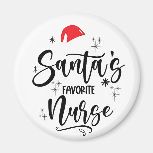 Aimant Noël de l'infirmière préférée de Santa