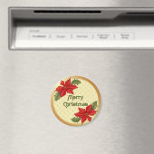 Aimant Noël de Poinsettia (In Situ (Lave-vaisselle))