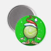 Aimant Noël de tennis (Recto/Verso)