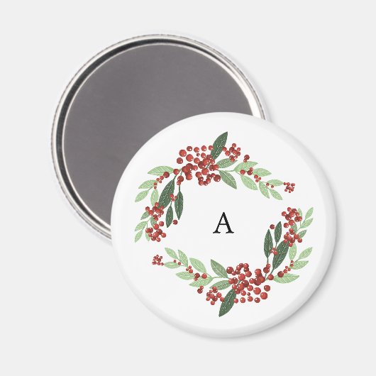 Aimant Noël d'élégance À feuillage persistant enchantée (Recto/Verso)
