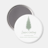 Aimant Noël des arbres boisés (Recto/Verso)