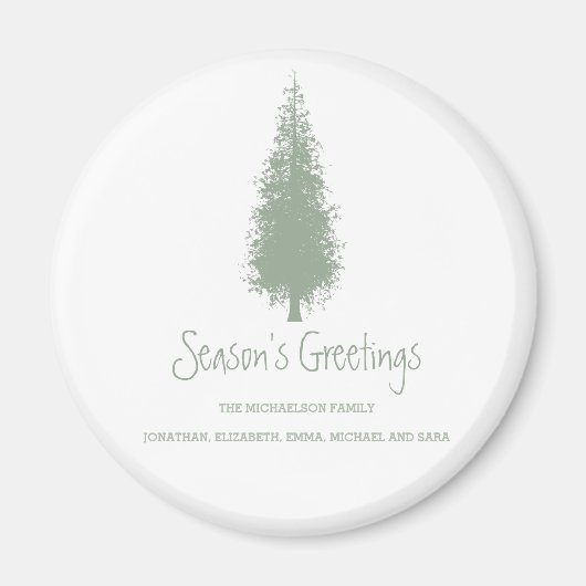Aimant Noël des arbres boisés (Devant)