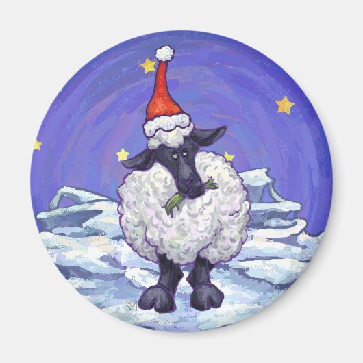 Aimant Noël des moutons (Devant)