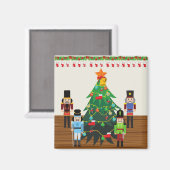 Aimant Noël des noisettes (Recto/Verso)