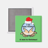 Aimant Noël des parents fous (Recto/Verso)