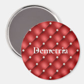 Aimant Noël des touffes en diamant rouge (Recto/Verso)