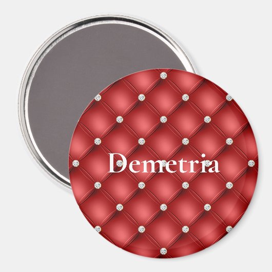 Aimant Noël des touffes en diamant rouge (Recto/Verso)