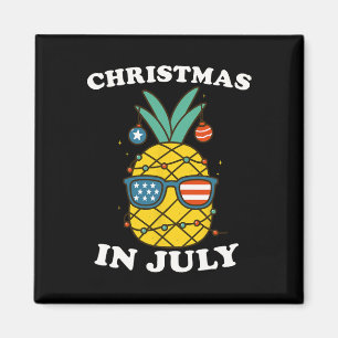 Aimant Noël drôle en juillet Ananas Usa Eté Plage