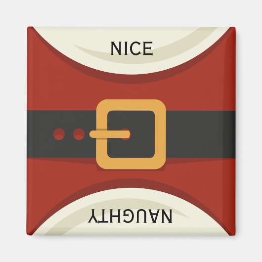 Aimant Noël drôle Père Noël Naughty & Nice Holiday (Devant)