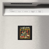 Aimant Noël drôle rétro de vacances de Windows à  (In Situ (Lave-vaisselle))