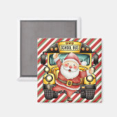 Aimant Noël du bus scolaire pour chauffeur (Recto/Verso)