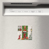 Aimant Noël du chien Dachshund (In Situ (Lave-vaisselle))