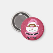 Aimant Noël du Père Noël afro-américain (Recto/Verso)