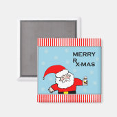 Aimant Noël du pharmacien (Recto/Verso)