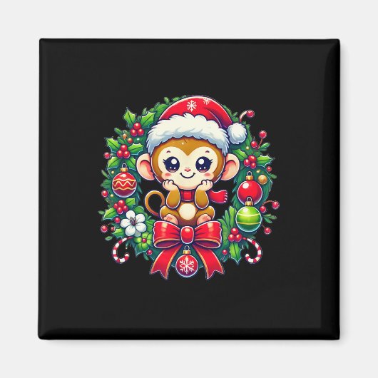 Aimant Noël du singe Noël Noël Noël (Devant)