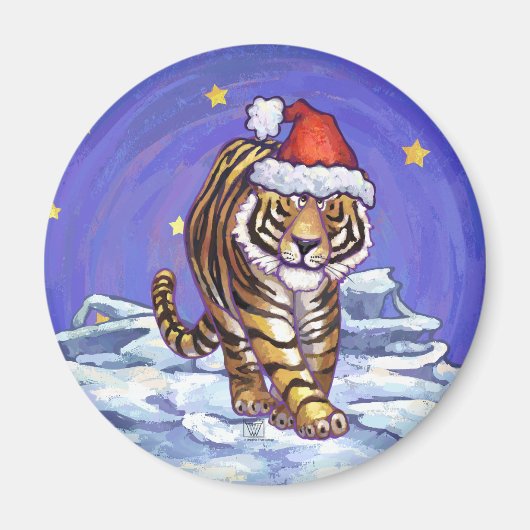 Aimant Noël du tigre (Devant)