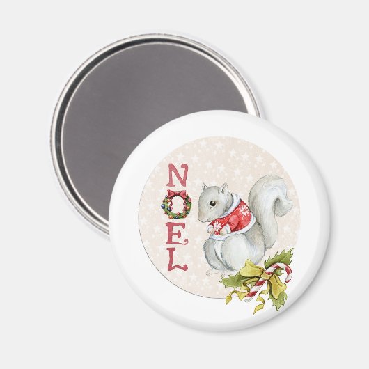 Aimant Noel écureuil (Recto/Verso)