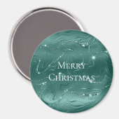 Aimant Noël émeraude vert Glitzy Marble (Recto/Verso)