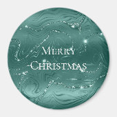 Aimant Noël émeraude vert Glitzy Marble (Devant)