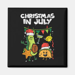 Aimant Noël en Juillet Avocat Taco Été Mexicain Hommes