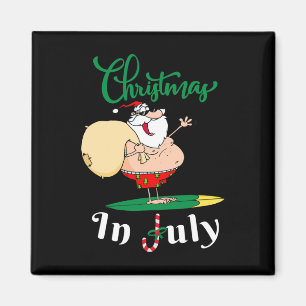 Aimant Noël en juillet Santa Vacances d'été Plage Amour