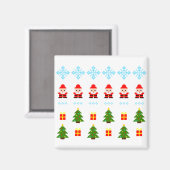Aimant Noël en pixel art (Recto/Verso)